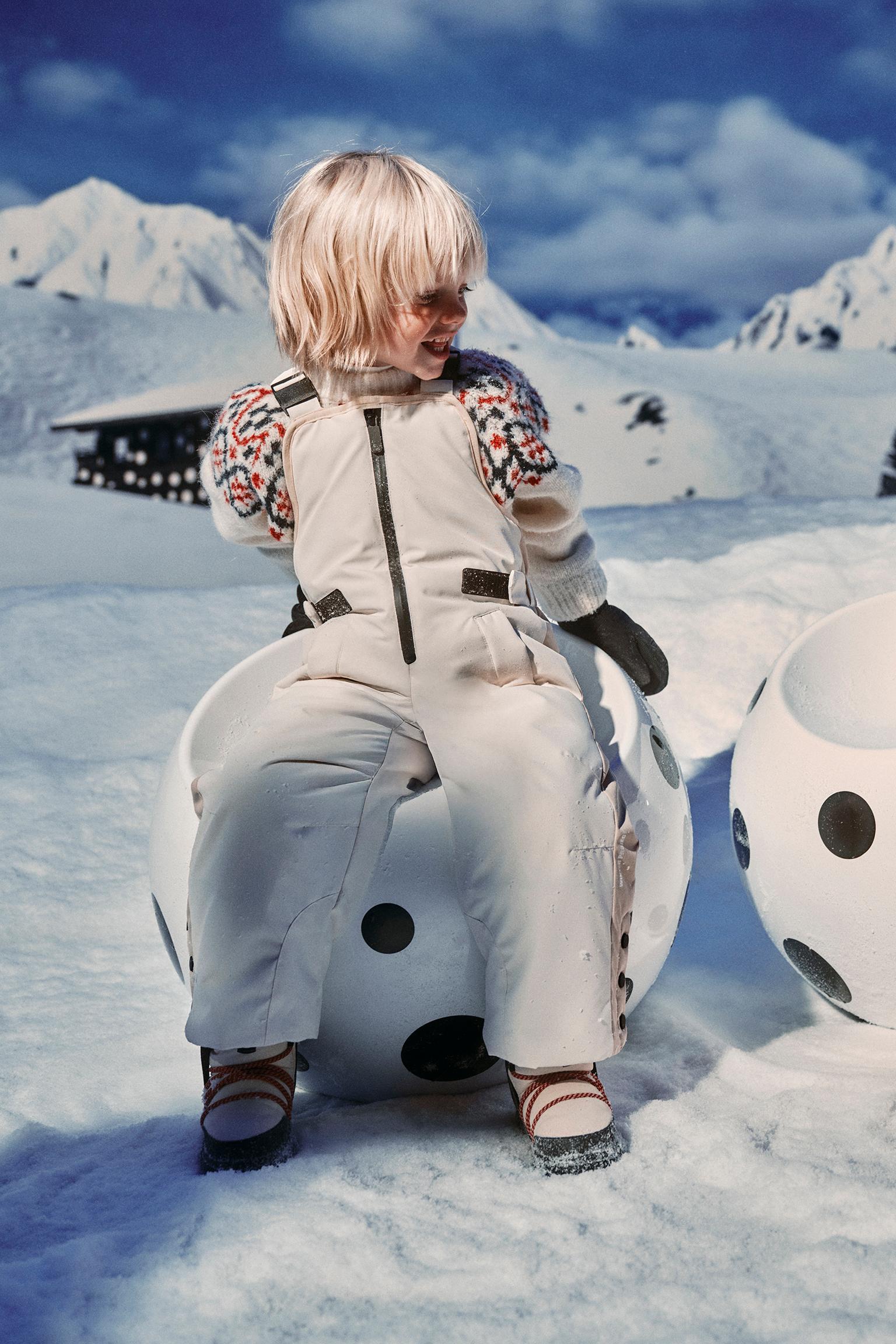 SALOPETTE LONGUE RÉSISTANTE À L'EAU ET AU VENT COLOR BLOCK